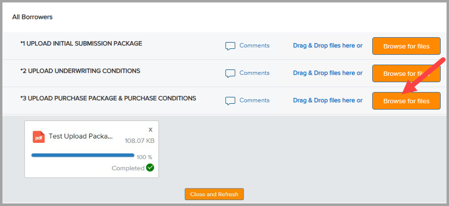 2 - Corr Upload Purchase Package & Purchase Conditions.png